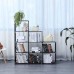 Herzberg HG-03350: 9-Layer Staircase Shelf Book Cabinet Storage Rack (125x125cm) - Black