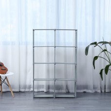 Herzberg HG-03626: 8-Layer Multi-purpose Bookshelf and Storage Rack (85x125cm) - Grey