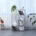 Herzberg HG-03626: 8-Layer Multi-purpose Bookshelf and Storage Rack (85x125cm) - Grey