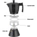 Eisenbach LSS06:Aluminum Espresso Moka Pot Coffee Maker - 6 Cups
