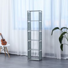 Herzberg HG-03619: 5-Layer Multi-purpose Bookshelf and Storage Rack (42x153cm) - Grey Herzberg HG-03619: 5-Layer Multi-purpose Bookshelf and Storage Rack (42x153cm) - Grey