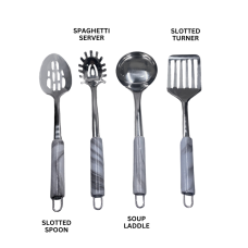 Eisenbach A0019: 4-Piece Stainless Steel Kitchen Tool Set - Marble Eisenbach A0019: 4-Piece Stainless Steel Kitchen Tool Set - Marble