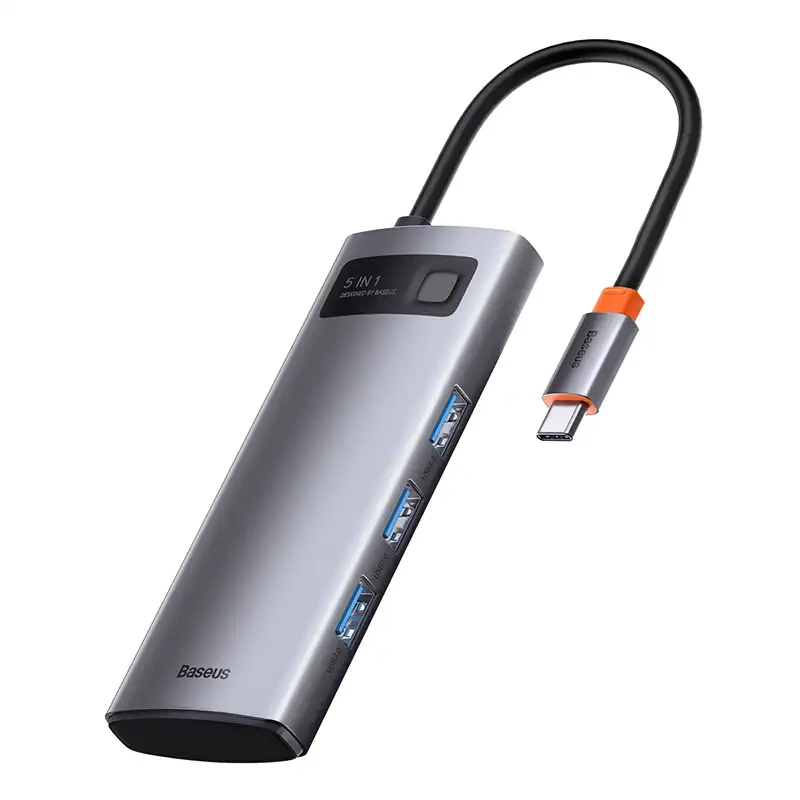 Adapter 5in1 Baseus Hub USB-C to 3x USB 3.0 + HDMI + USB-C PD Adapter 5in1 Baseus Hub USB-C to 3x USB 3.0 + HDMI + USB-C PD
