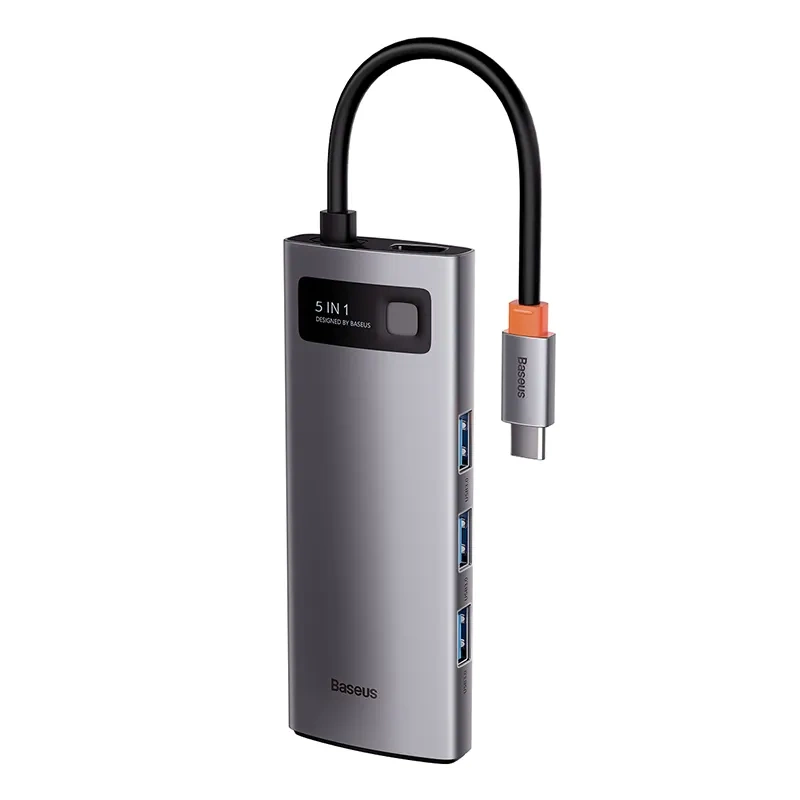 Adapter 5in1 Baseus Hub USB-C to 3x USB 3.0 + HDMI + USB-C PD Adapter 5in1 Baseus Hub USB-C to 3x USB 3.0 + HDMI + USB-C PD