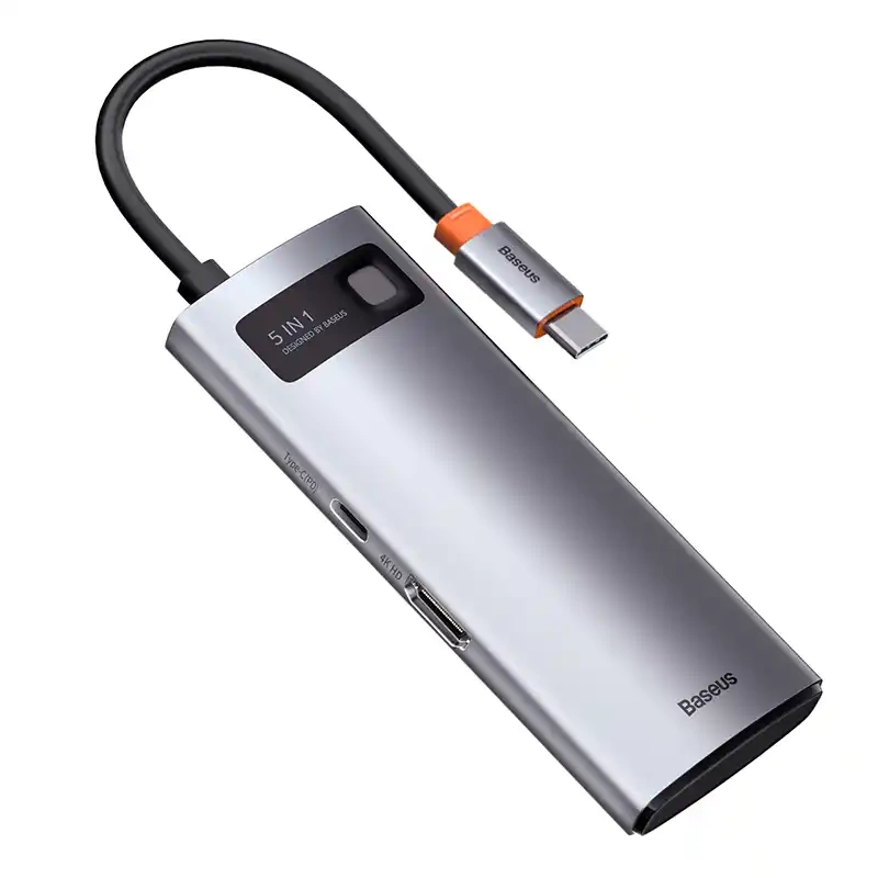 Adapter 5in1 Baseus Hub USB-C to 3x USB 3.0 + HDMI + USB-C PD Adapter 5in1 Baseus Hub USB-C to 3x USB 3.0 + HDMI + USB-C PD
