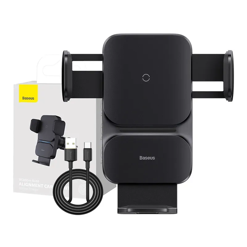 Baseus Wisdom Wireless Charging Air vent Electric Car Phone Holder (black) Baseus Wisdom Wireless Charging Air vent Electric Car Phone Holder (black)