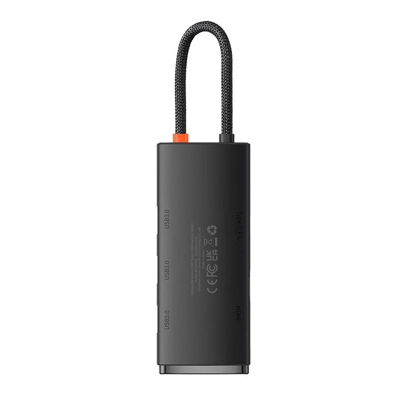 Baseus Lite Series Hub 5w1 USB-C to 3x USB 3.0 + USB-C + HDMI (black) Baseus Lite Series Hub 5w1 USB-C to 3x USB 3.0 + USB-C + HDMI (black)