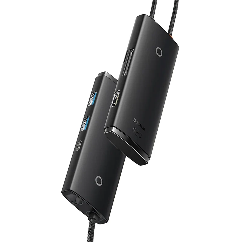Baseus Lite Series Hub 6w1 USB-C to 2x USB 3.0 + USB-C + HDMI + SD/TF (black) Baseus Lite Series Hub 6w1 USB-C to 2x USB 3.0 + USB-C + HDMI + SD/TF (black)