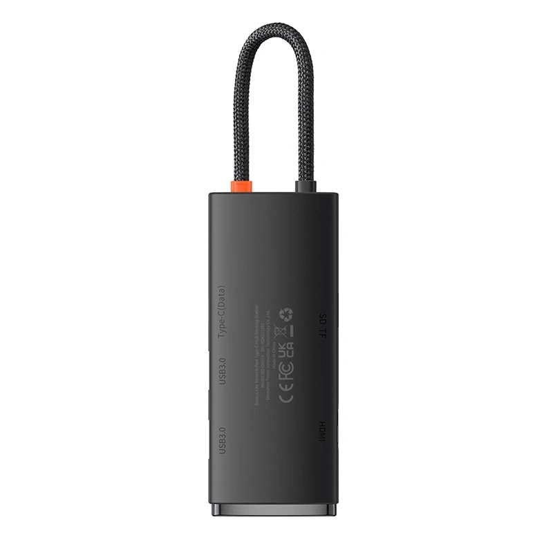 Baseus Lite Series Hub 6w1 USB-C to 2x USB 3.0 + USB-C + HDMI + SD/TF (black) Baseus Lite Series Hub 6w1 USB-C to 2x USB 3.0 + USB-C + HDMI + SD/TF (black)
