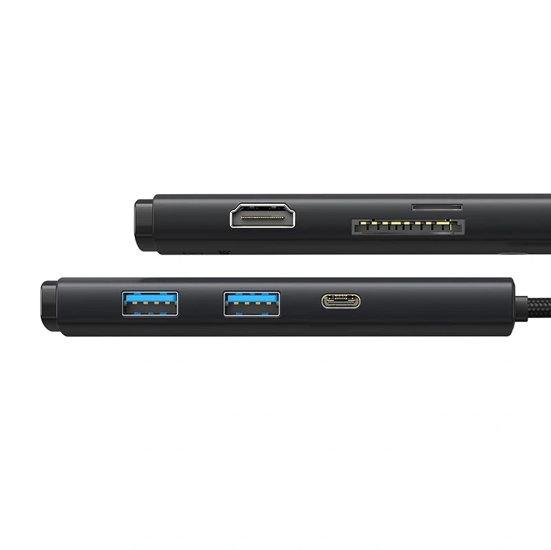 Baseus Lite Series Hub 6w1 USB-C to 2x USB 3.0 + USB-C + HDMI + SD/TF (black) Baseus Lite Series Hub 6w1 USB-C to 2x USB 3.0 + USB-C + HDMI + SD/TF (black)