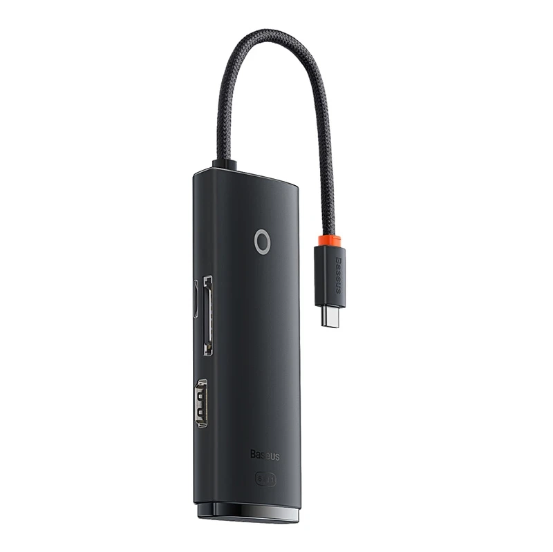 Baseus Lite Series Hub 6w1 USB-C to 2x USB 3.0 + USB-C + HDMI + SD/TF (black) Baseus Lite Series Hub 6w1 USB-C to 2x USB 3.0 + USB-C + HDMI + SD/TF (black)