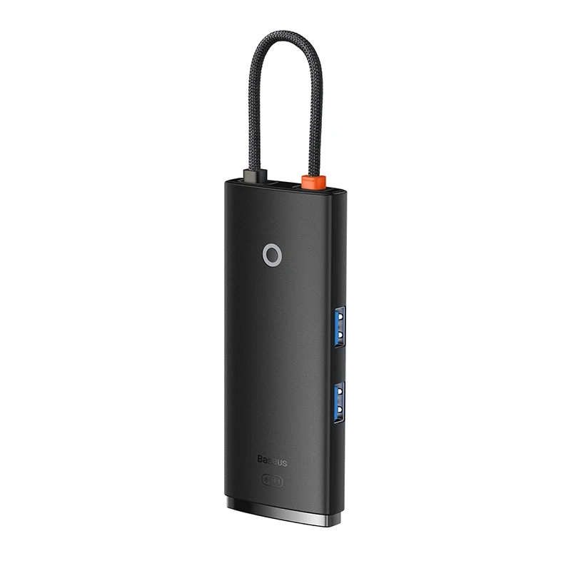 Hub 6w1 Baseus Lite Series USB-C to 2x USB 3.0 + USB-C PD + HDMI + SD/TF (black) Hub 6w1 Baseus Lite Series USB-C to 2x USB 3.0 + USB-C PD + HDMI + SD/TF (black)