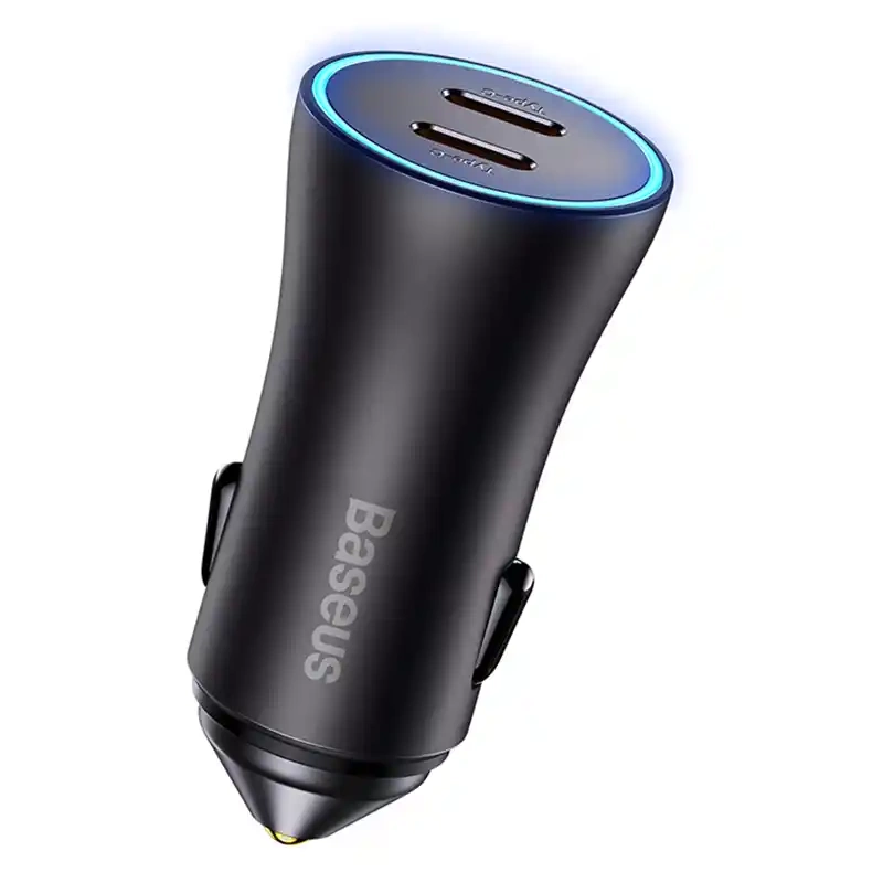 Baseus Golden Contactor Pro car charger, 2x USB-C, 40W (Dark Gray) Baseus Golden Contactor Pro car charger, 2x USB-C, 40W (Dark Gray)