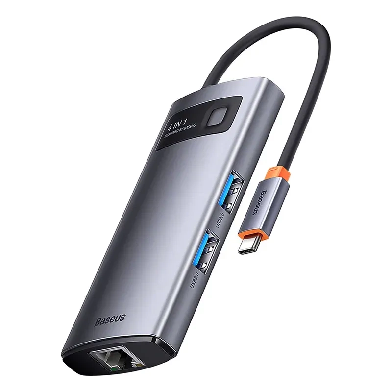 Hub 4in1 Baseus Metal Gleam Series, USB-C to 3x USB 3.0 + Ethernet RJ45 Hub 4in1 Baseus Metal Gleam Series, USB-C to 3x USB 3.0 + Ethernet RJ45