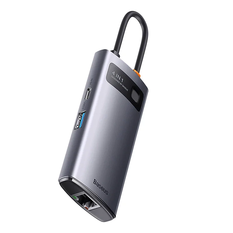 Hub 4in1 Baseus Metal Gleam Series, USB-C to 3x USB 3.0 + Ethernet RJ45 Hub 4in1 Baseus Metal Gleam Series, USB-C to 3x USB 3.0 + Ethernet RJ45