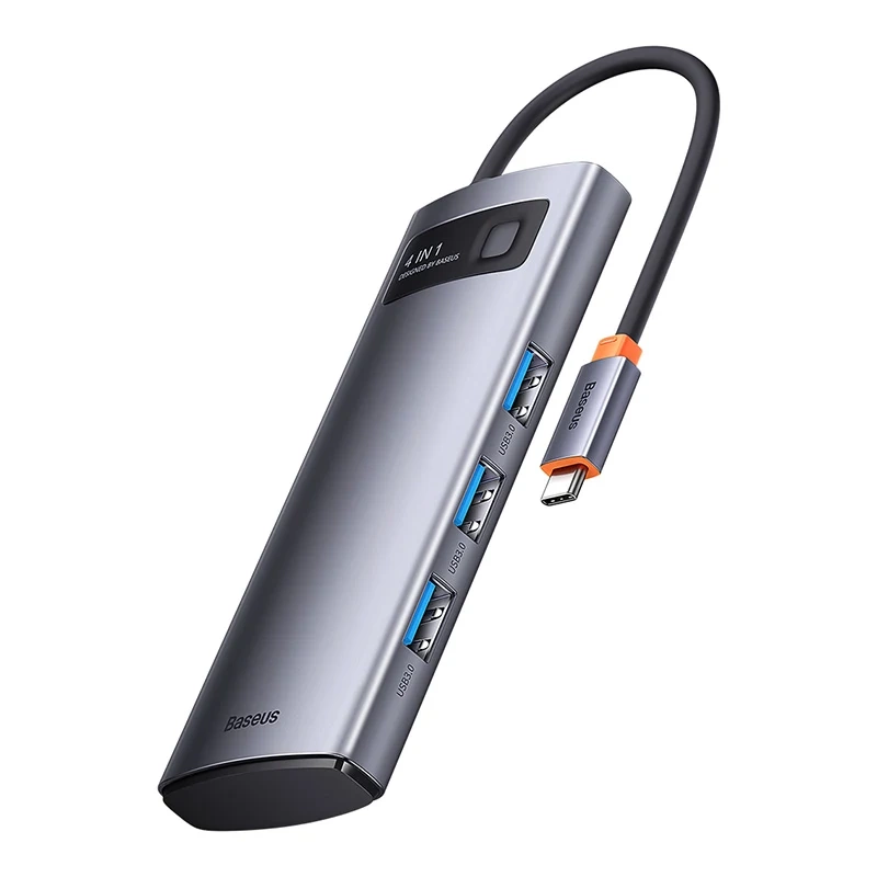 Hub 4in1 Baseus Metal Gleam Series, USB-C to 4x USB 3.0 Hub 4in1 Baseus Metal Gleam Series, USB-C to 4x USB 3.0