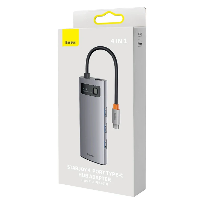 Hub 4in1 Baseus Metal Gleam Series, USB-C to 4x USB 3.0 Hub 4in1 Baseus Metal Gleam Series, USB-C to 4x USB 3.0