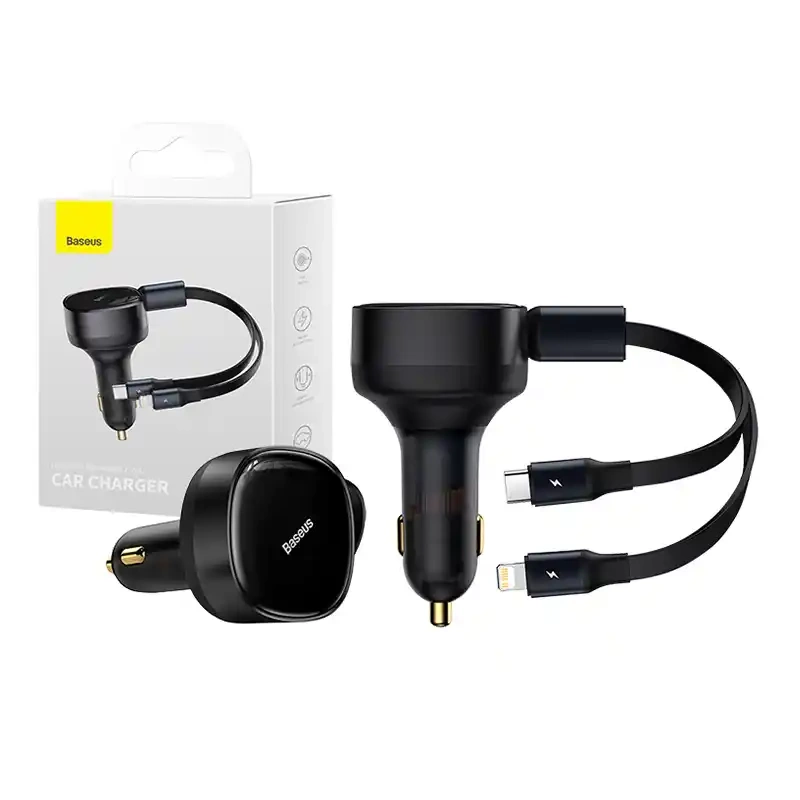 Car Charger Baseus Enjoyment with cable USB-C + Lightning 3A, 30W (Black) Car Charger Baseus Enjoyment with cable USB-C + Lightning 3A, 30W (Black)
