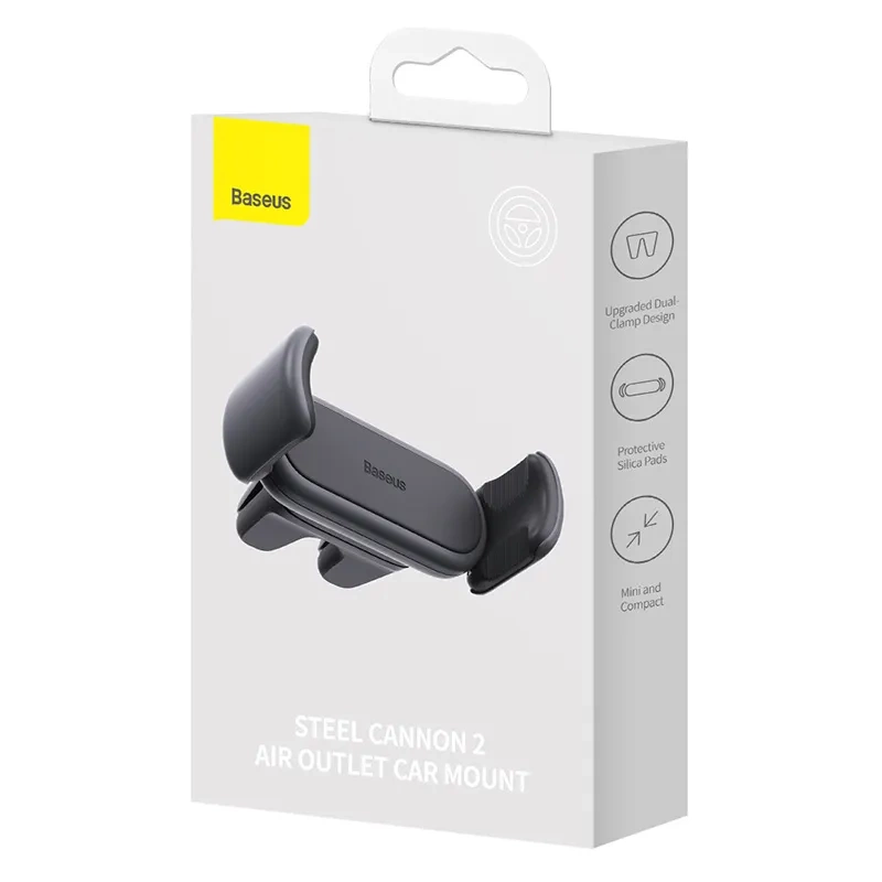 Baseus Steel Cannon 2 Car holder to Ventilation Grid (black) Baseus Steel Cannon 2 Car holder to Ventilation Grid (black)