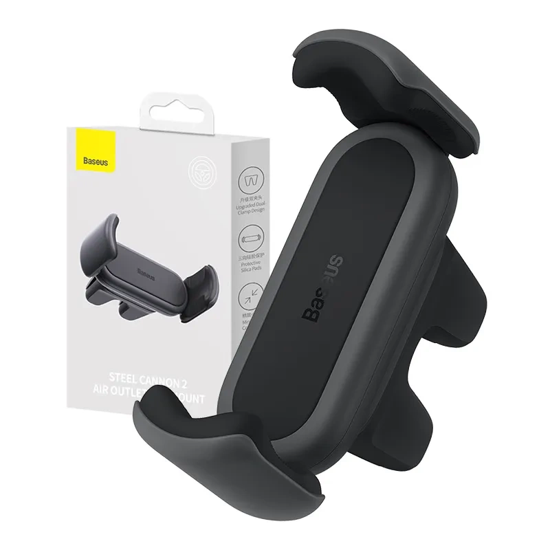 Baseus Steel Cannon 2 Car holder to Ventilation Grid (black) Baseus Steel Cannon 2 Car holder to Ventilation Grid (black)