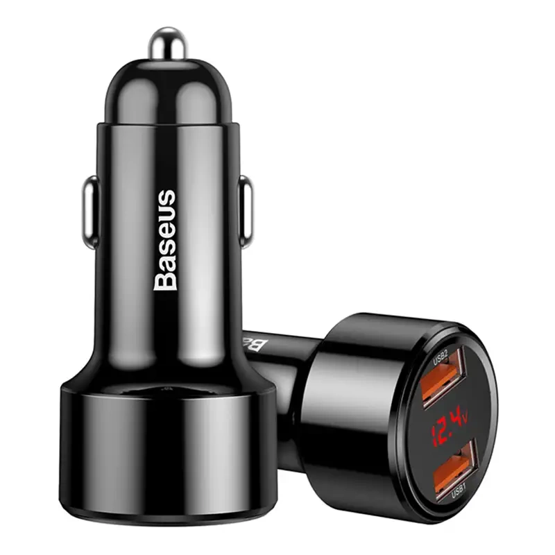 Ładowarka samochodowa Baseus Magic 2x USB QC 3.0 45W (czarna) Ładowarka samochodowa Baseus Magic 2x USB QC 3.0 45W (czarna)