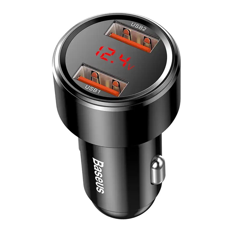 Ładowarka samochodowa Baseus Magic 2x USB QC 3.0 45W (czarna) Ładowarka samochodowa Baseus Magic 2x USB QC 3.0 45W (czarna)
