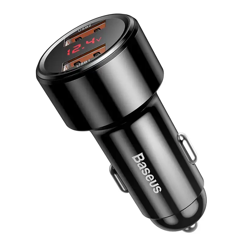 Ładowarka samochodowa Baseus Magic 2x USB QC 3.0 45W (czarna) Ładowarka samochodowa Baseus Magic 2x USB QC 3.0 45W (czarna)