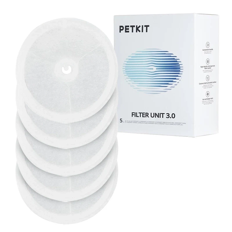 Replacement filters for PetKit Eversweet fountain (5pcs) Replacement filters for PetKit Eversweet fountain (5pcs)