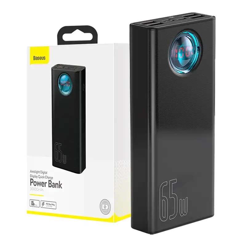 Powerbank Baseus Amblight 30000mAh, 4xUSB, USB-C, 65W (black) Powerbank Baseus Amblight 30000mAh, 4xUSB, USB-C, 65W (black)