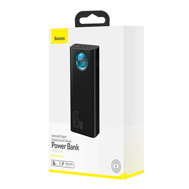 Powerbank Baseus Amblight 30000mAh, 4xUSB, USB-C, 65W (black) Powerbank Baseus Amblight 30000mAh, 4xUSB, USB-C, 65W (black)