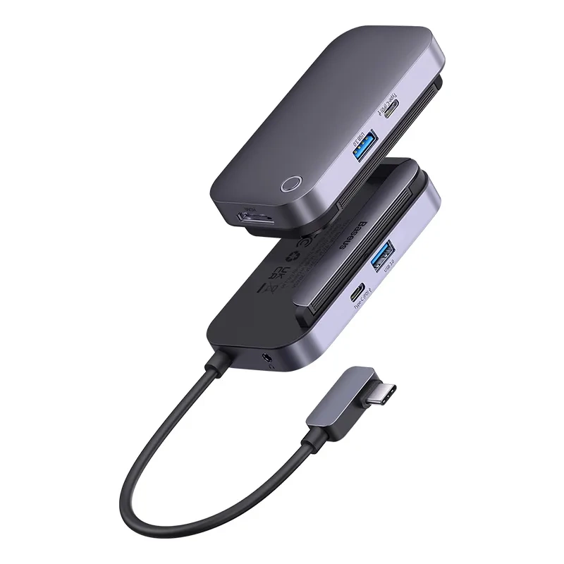 Hub 4in1 Baseus PadJoy Series USB-C to USB 3.0 + HDMI + USB-C PD + jack 3.5mm (Grey) Hub 4in1 Baseus PadJoy Series USB-C to USB 3.0 + HDMI + USB-C PD + jack 3.5mm (Grey)