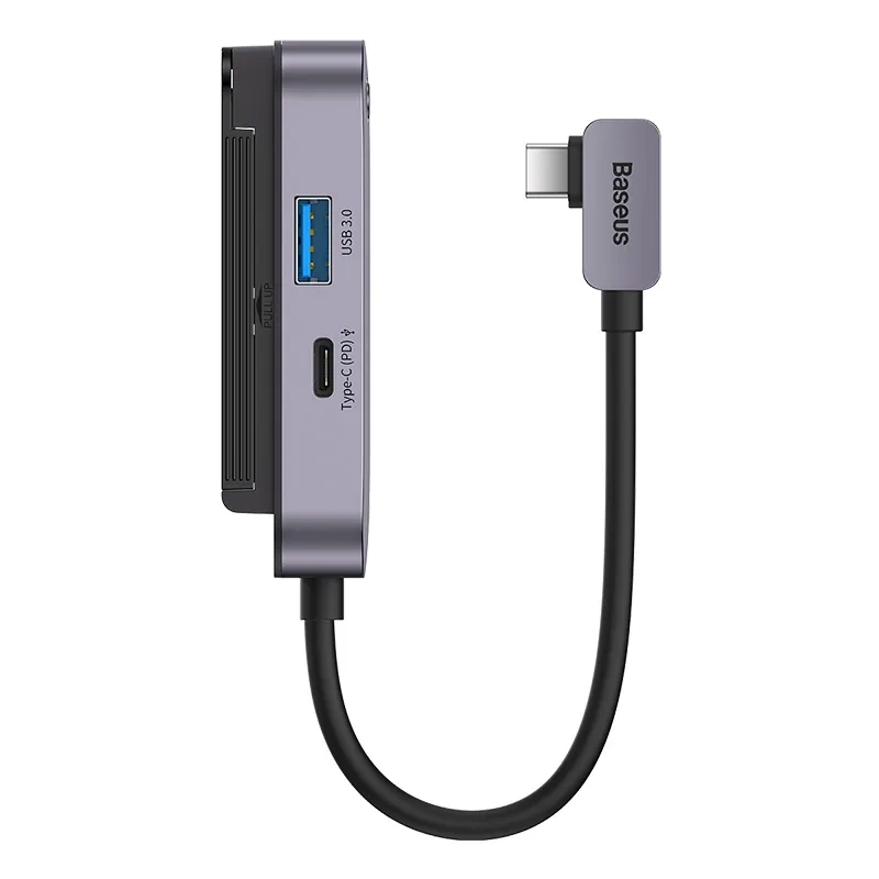 Hub 4in1 Baseus PadJoy Series USB-C to USB 3.0 + HDMI + USB-C PD + jack 3.5mm (Grey) Hub 4in1 Baseus PadJoy Series USB-C to USB 3.0 + HDMI + USB-C PD + jack 3.5mm (Grey)