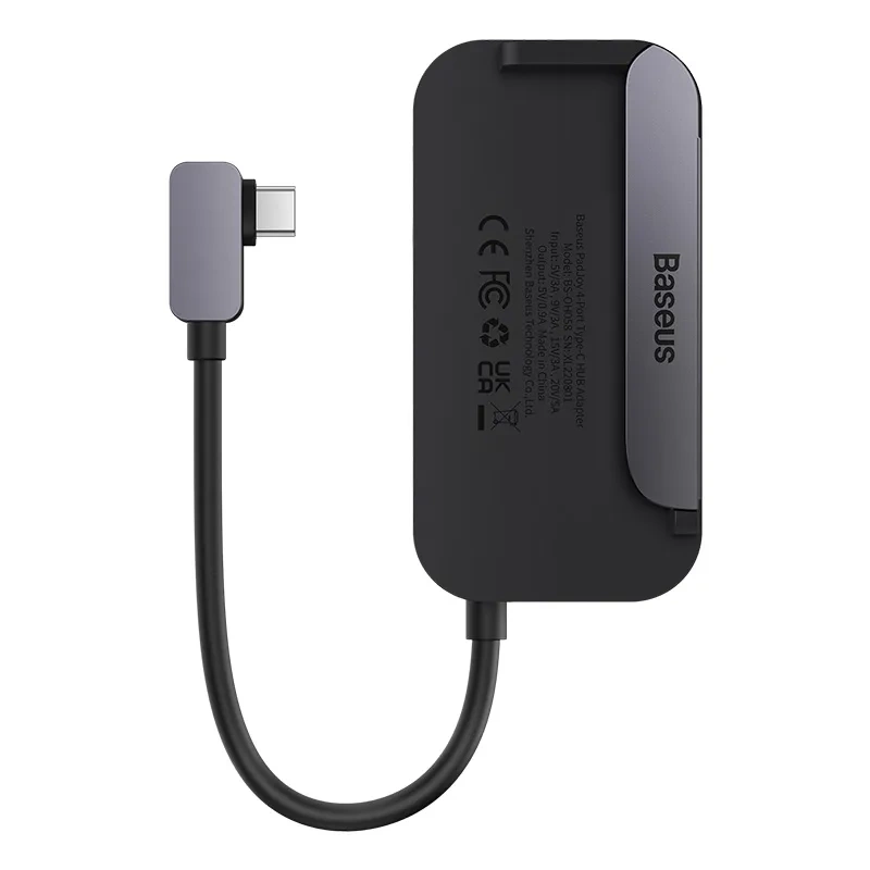 Hub 4in1 Baseus PadJoy Series USB-C to USB 3.0 + HDMI + USB-C PD + jack 3.5mm (Grey) Hub 4in1 Baseus PadJoy Series USB-C to USB 3.0 + HDMI + USB-C PD + jack 3.5mm (Grey)