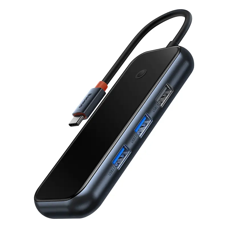 Hub 5in1 Baseus AcmeJoy series USB-C to 2xUSB 3.0 + USB 2.0 + USB-C PD + HDMI (dark grey) Hub 5in1 Baseus AcmeJoy series USB-C to 2xUSB 3.0 + USB 2.0 + USB-C PD + HDMI (dark grey)