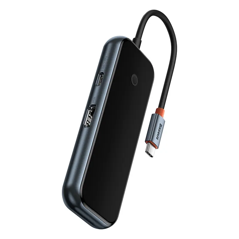 Hub 5in1 Baseus AcmeJoy series USB-C to 2xUSB 3.0 + USB 2.0 + USB-C PD + HDMI (dark grey) Hub 5in1 Baseus AcmeJoy series USB-C to 2xUSB 3.0 + USB 2.0 + USB-C PD + HDMI (dark grey)