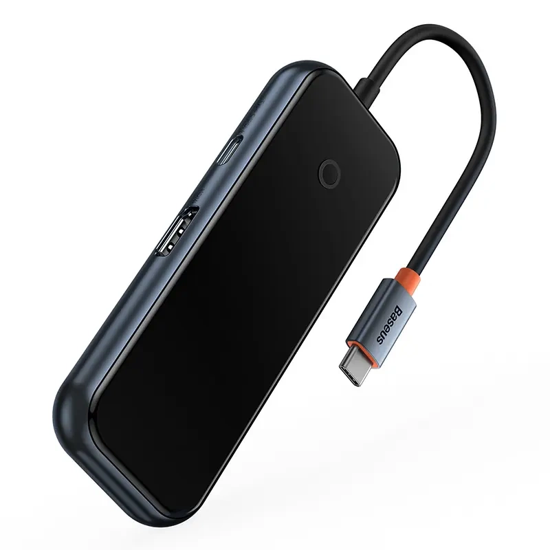 Hub 5in1 Baseus AcmeJoy series USB-C to 2xUSB 3.0 + USB 2.0 + USB-C PD + HDMI (dark grey) Hub 5in1 Baseus AcmeJoy series USB-C to 2xUSB 3.0 + USB 2.0 + USB-C PD + HDMI (dark grey)