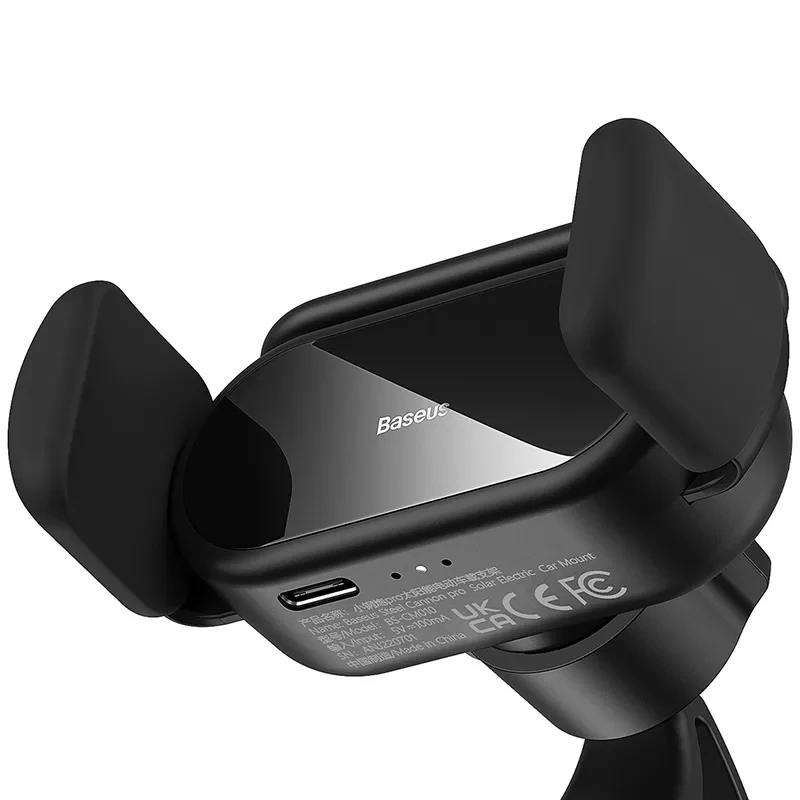 Solar Electric Car Phone Holder Baseus Steel Cannon Pro (Black) Solar Electric Car Phone Holder Baseus Steel Cannon Pro (Black)