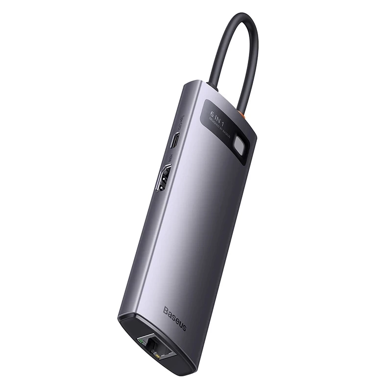 Hub 6in1 Baseus StarJoy Series, USB-C to 3x USB 3.0 + HDMI + USB-C PD + RJ45 Hub 6in1 Baseus StarJoy Series, USB-C to 3x USB 3.0 + HDMI + USB-C PD + RJ45