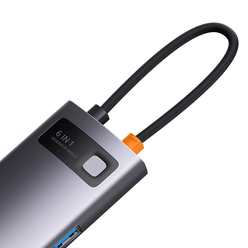 Hub 6in1 Baseus StarJoy Series, USB-C to 3x USB 3.0 + HDMI + USB-C PD + RJ45 Hub 6in1 Baseus StarJoy Series, USB-C to 3x USB 3.0 + HDMI + USB-C PD + RJ45