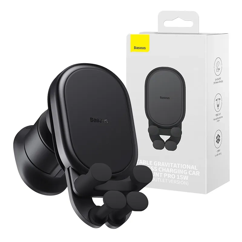 Stable Gravitational Wireless Charging Car Mount Baseus Pro 15W (black) Stable Gravitational Wireless Charging Car Mount Baseus Pro 15W (black)