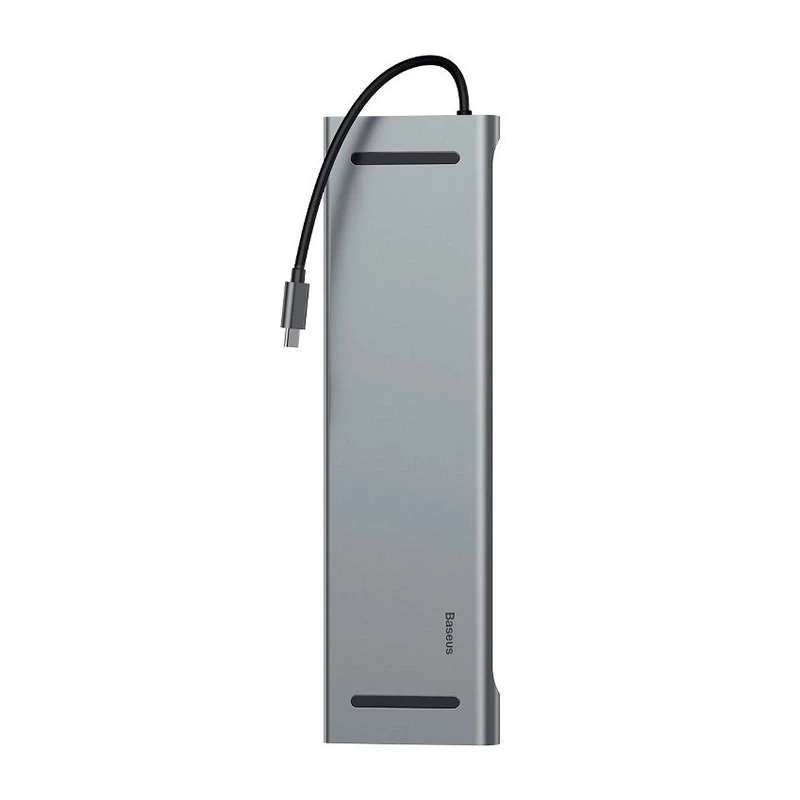 Baseus Enjoyment Series Multi-functional Type-C intelligent HD HUB(PD/HD4K*2/VGA/RJ45/SD/TF/USB*3/Audio*1/Stand)Dark gray Baseus Enjoyment Series Multi-functional Type-C intelligent HD HUB(PD/HD4K*2/VGA/RJ45/SD/TF/USB*3/Audio*1/Stand)Dark gray