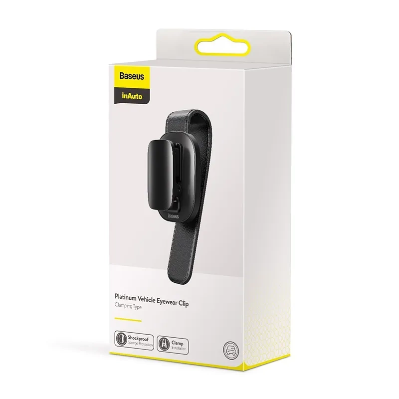Baseus Platinum Vehicle eyewear clip (clamping type) Black Baseus Platinum Vehicle eyewear clip (clamping type) Black