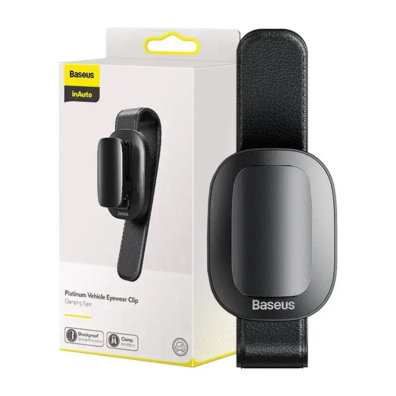 Baseus Platinum Vehicle eyewear clip (clamping type) Black Baseus Platinum Vehicle eyewear clip (clamping type) Black
