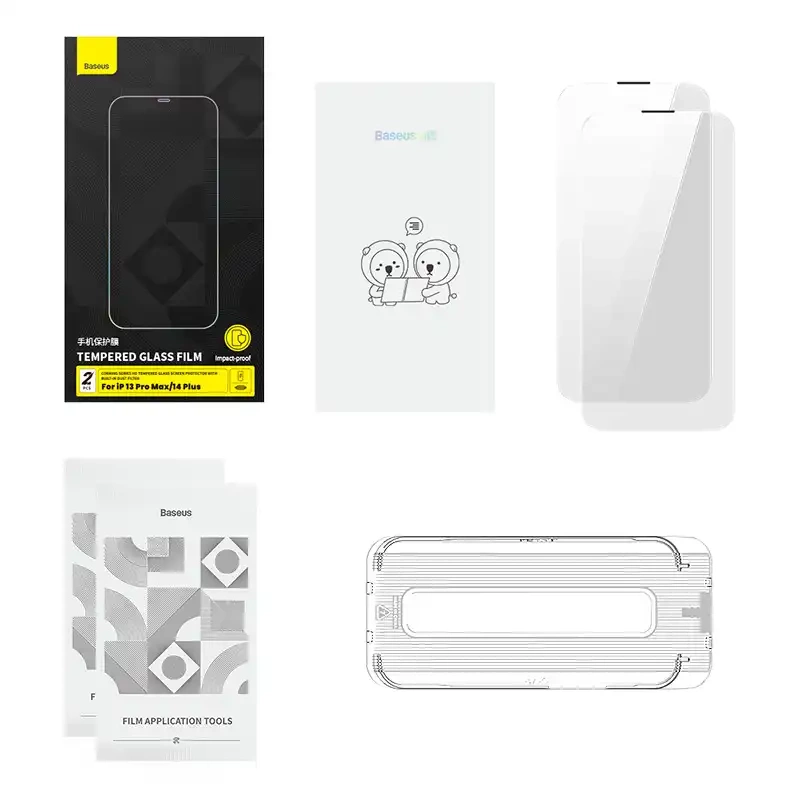 Tempered Glass Baseus Corning for iPhone 13 Pro Max/14 Plus with built-in dust filter Tempered Glass Baseus Corning for iPhone 13 Pro Max/14 Plus with built-in dust filter