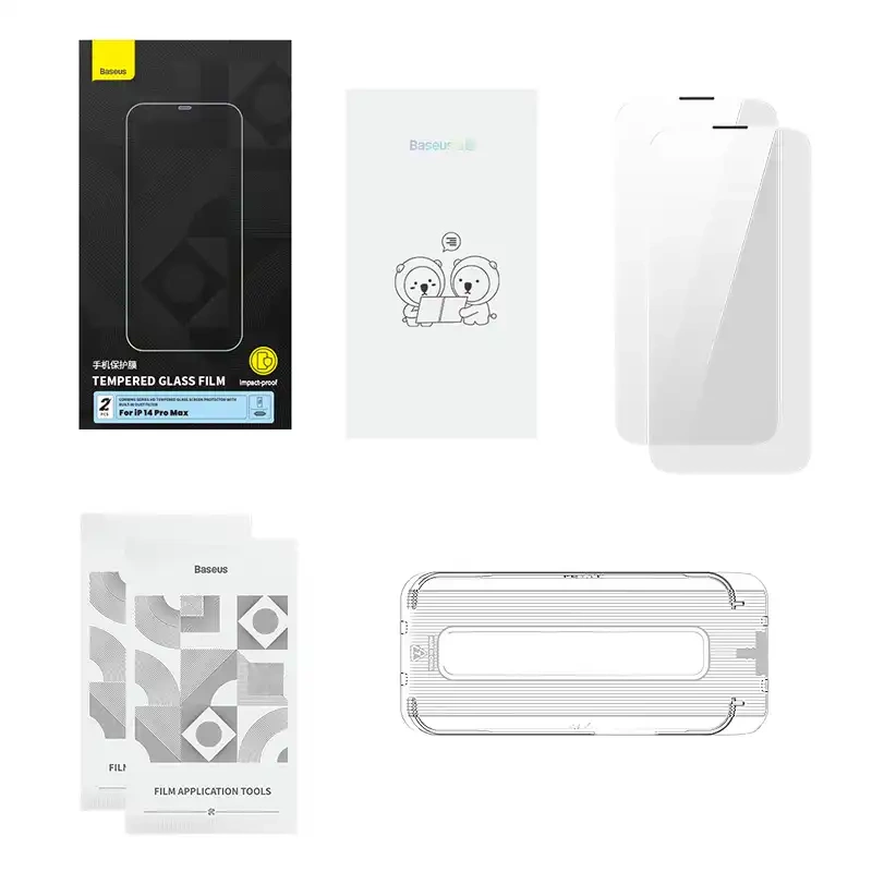 Tempered Glass Baseus Corning for iPhone 14 Pro with built-in dust filter Tempered Glass Baseus Corning for iPhone 14 Pro with built-in dust filter