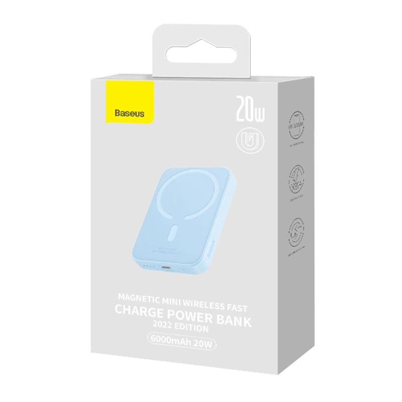 Powerbank Baseus Magnetic Mini 6000mAh, USB-C 20W MagSafe (blue) Powerbank Baseus Magnetic Mini 6000mAh, USB-C 20W MagSafe (blue)