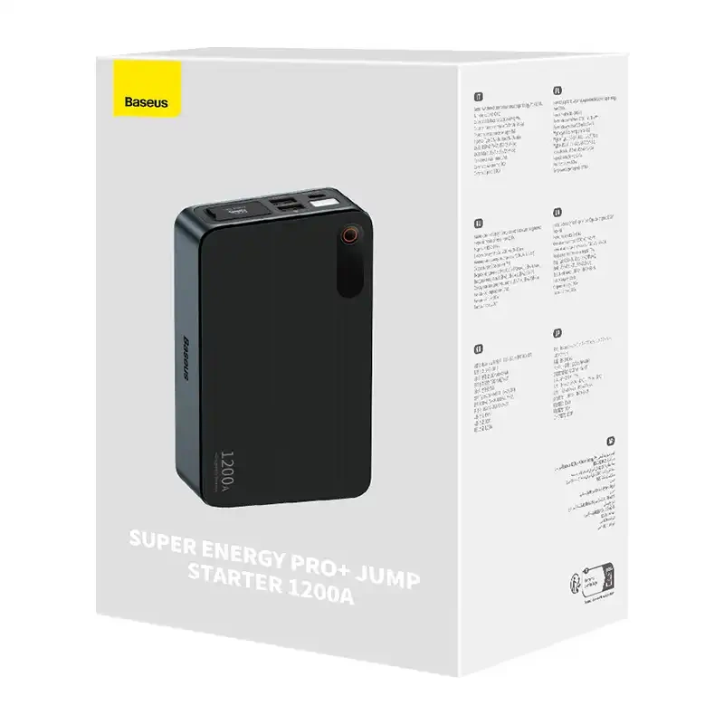 Car Jump Starter Baseus Black Super Energy Pro+ 1200A (black) Car Jump Starter Baseus Black Super Energy Pro+ 1200A (black)