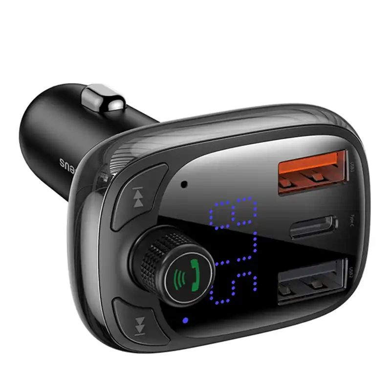 Car Bluetooth MP3 Player Baseus T Shaped S-13 Black OS Car Bluetooth MP3 Player Baseus T Shaped S-13 Black OS