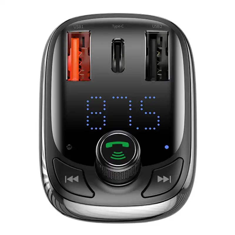 Car Bluetooth MP3 Player Baseus T Shaped S-13 Black OS Car Bluetooth MP3 Player Baseus T Shaped S-13 Black OS