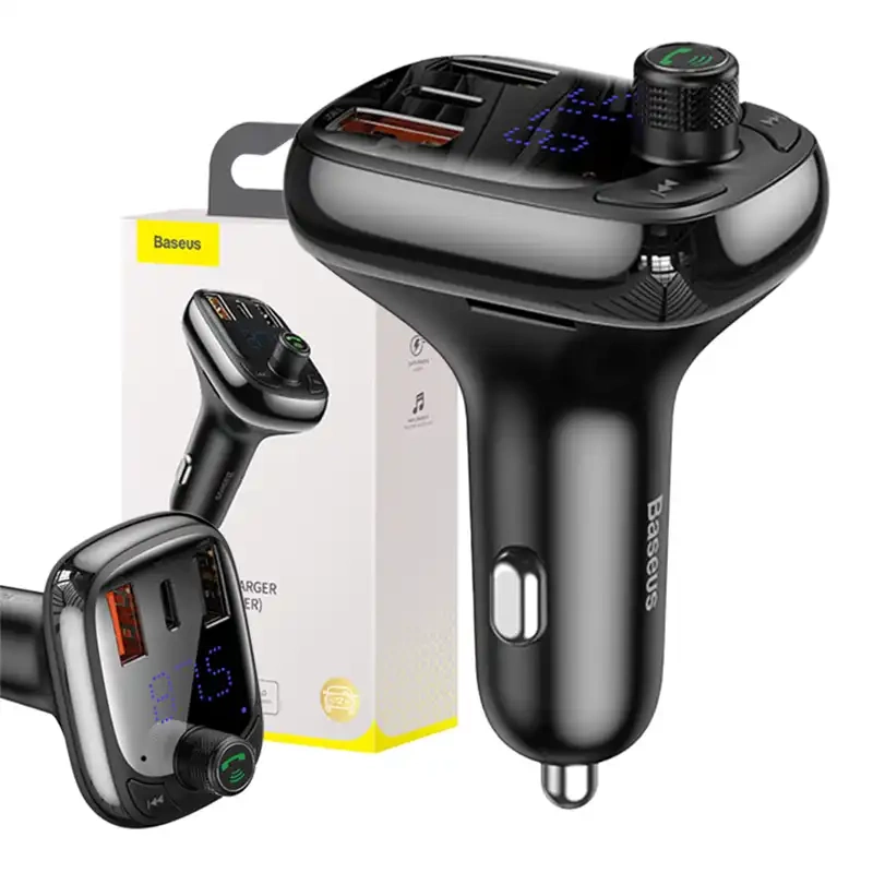 Car Bluetooth MP3 Player Baseus T Shaped S-13 Black OS Car Bluetooth MP3 Player Baseus T Shaped S-13 Black OS
